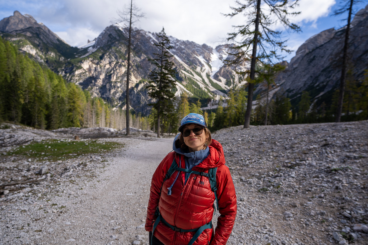 kristen bor hiking in the dolomites